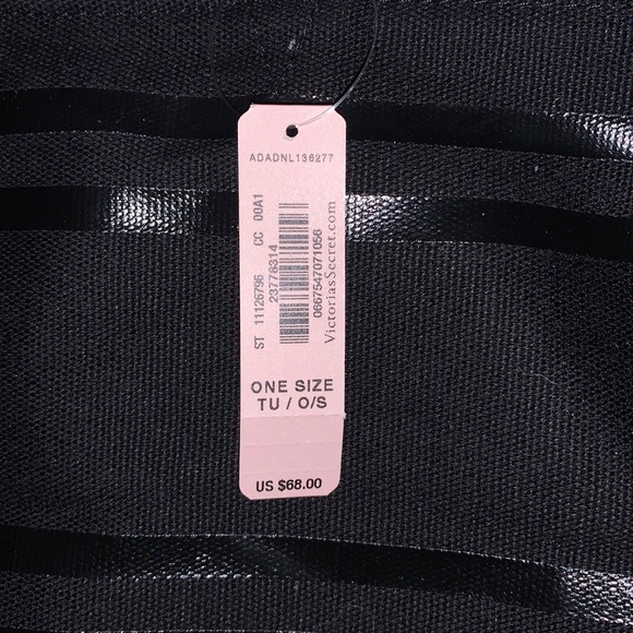 Victorie Secret Black and Gold zippered One Size Tote - Picture 2 of 6